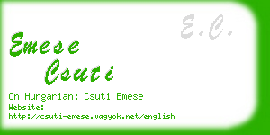 emese csuti business card